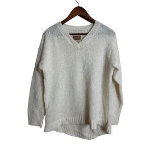 Mia Peru Paulina Alpaca Sweater Handmade in Cream Womans Medium